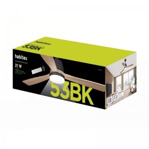 VENTILADOR TECHO LED NEGRO HABITEX 53BK - 2