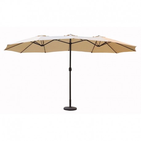 PARASOL DOBLE ACERO ARTICULADO 4,5 X 2,65 X H 2,41 M