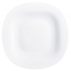 PLATO LLANO 26CM CARINE BLANCO