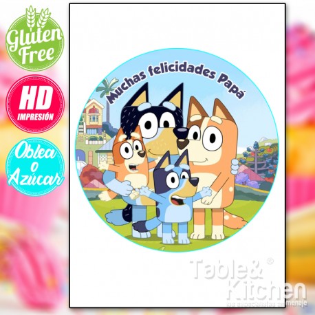 IMPRESIÓN COMESTIBLE PARA TARTAS BLUEY MODELO 005