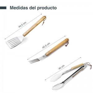 SET 3 UTENSILIOS BBQ NORDIC LACOR - 5