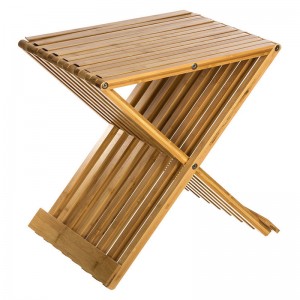 SET 2 TABURETES PLEGABLES 40X32X45CM. BAMBU - 1