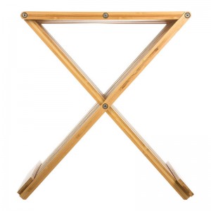 SET 2 TABURETES PLEGABLES 40X32X45CM. BAMBU - 2